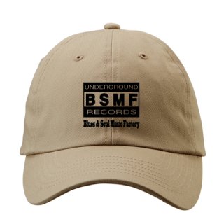 BSMF RECORDS Logo Washed Baseball Cap (Kahki)