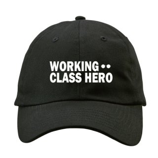 「Working Class Hero」 Washed Baseball Cap (Black)