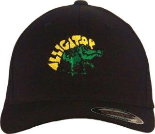 ALLIGATOR RECORDS LOGO HAT: BLACK FITTED