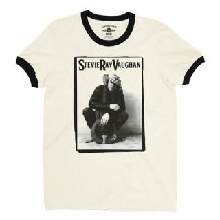 Candid Stevie Ray Vaughan Resonator Ringer T-Shirt 