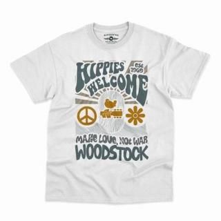 Hippies Welcome Love Woodstock T-Shirt - Classic Heavy Cotton <img class='new_mark_img2' src='https://img.shop-pro.jp/img/new/icons5.gif' style='border:none;display:inline;margin:0px;padding:0px;width:auto;' />