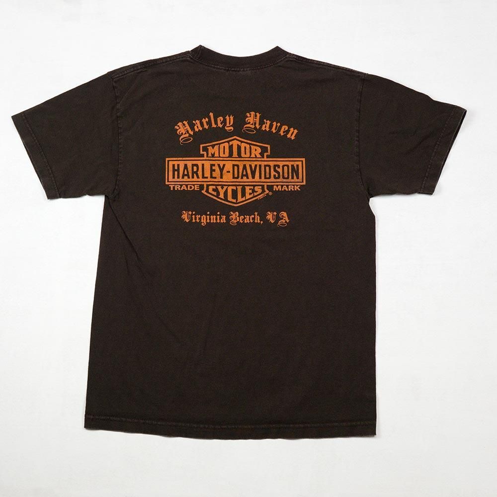 HARLEY DAVIDSON Tシャツ ブラウン(ハーレーダビッドソン) - 古着の