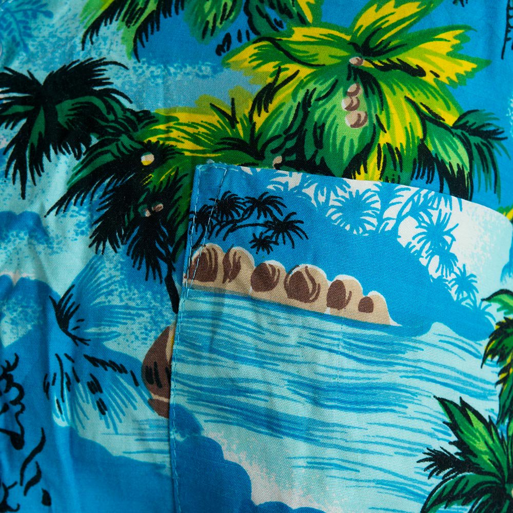MAC HENRY Hawaiian shirt |ヤシの木柄 ハワイアンシャツ ブルー