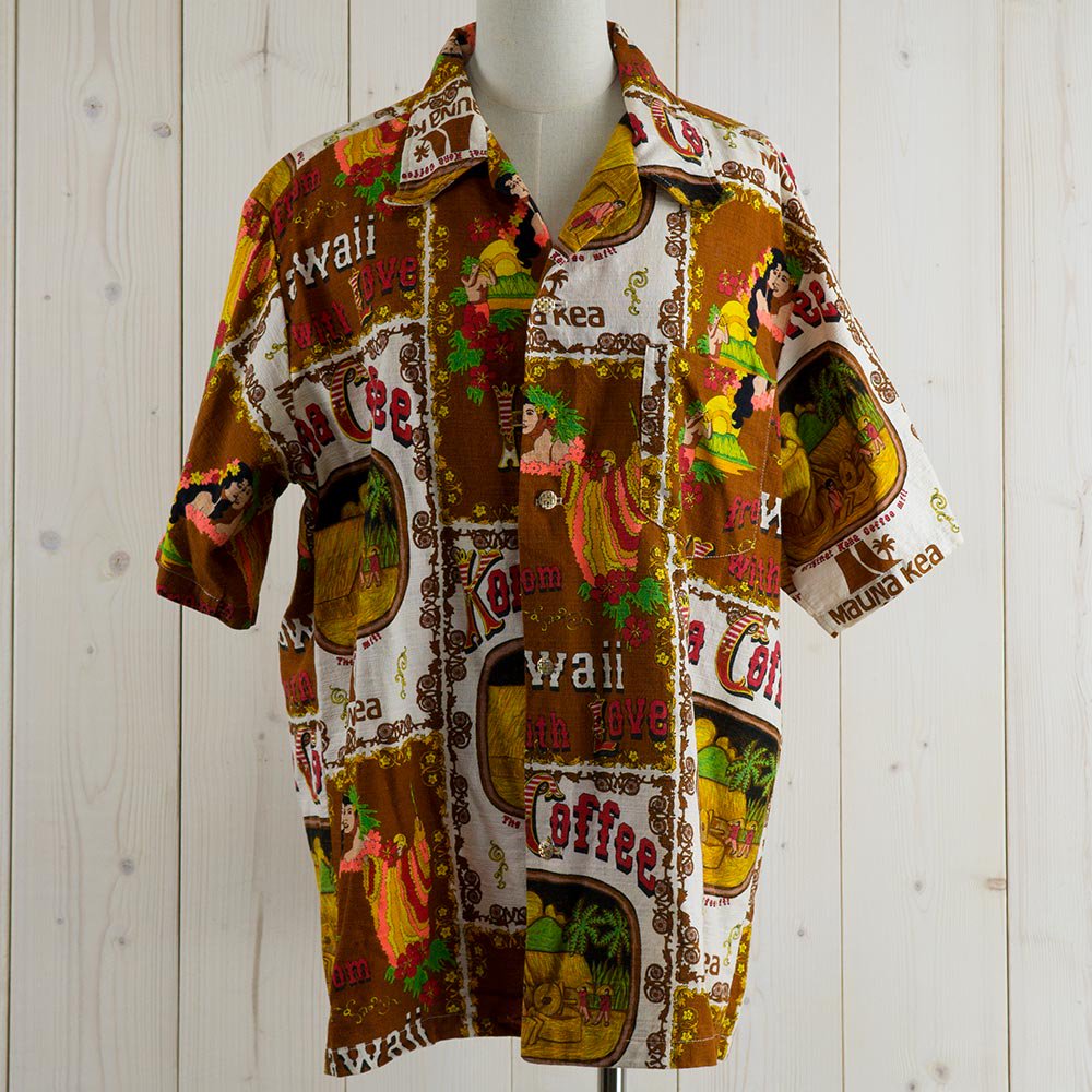  70's Made in Hawaii  Hawaiian shirt ֥饦/ۥ磻  ͥå  岰졼ץե롼 ࡼ