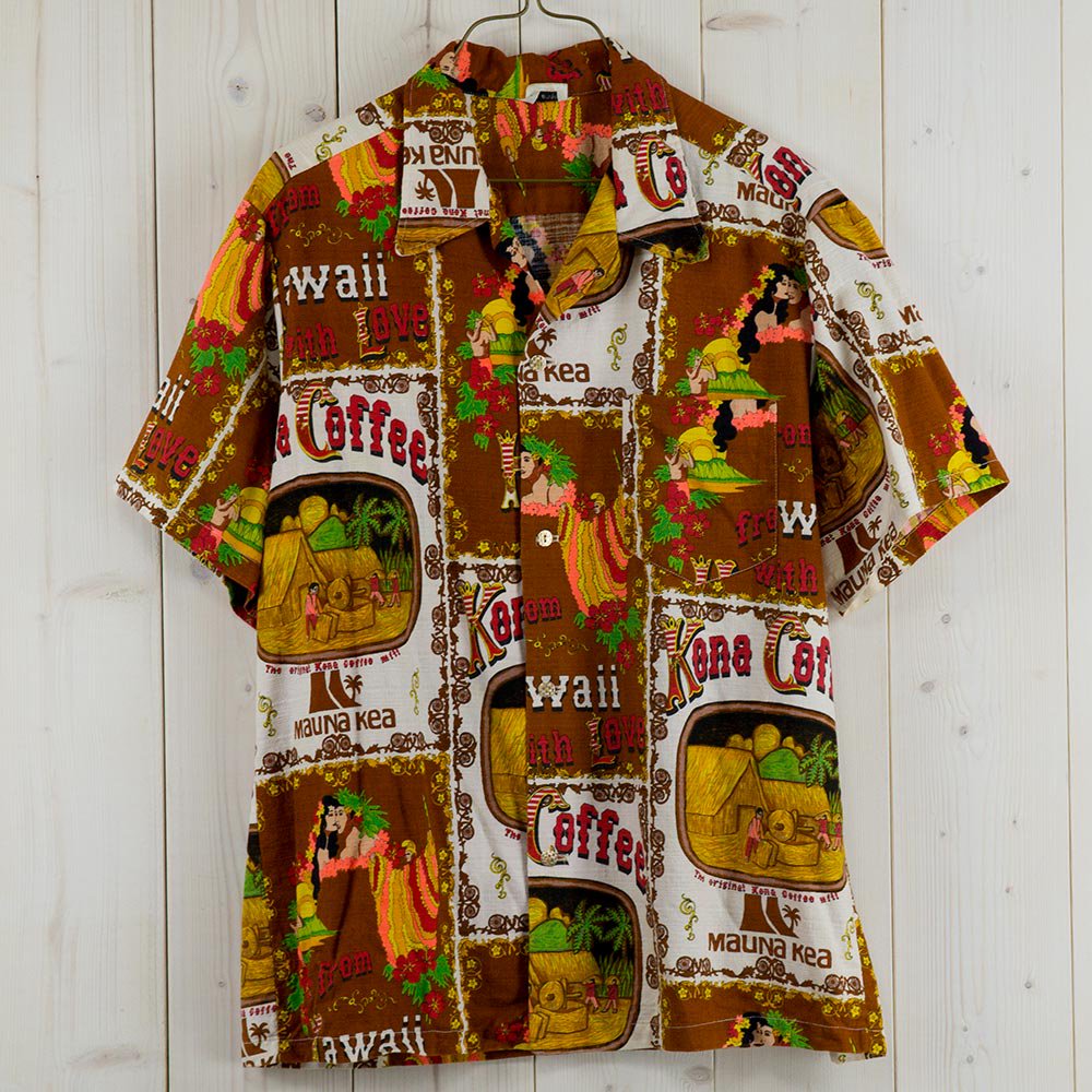 70's Made in Hawaii  Hawaiian shirt ֥饦/ۥ磻ȥͥ