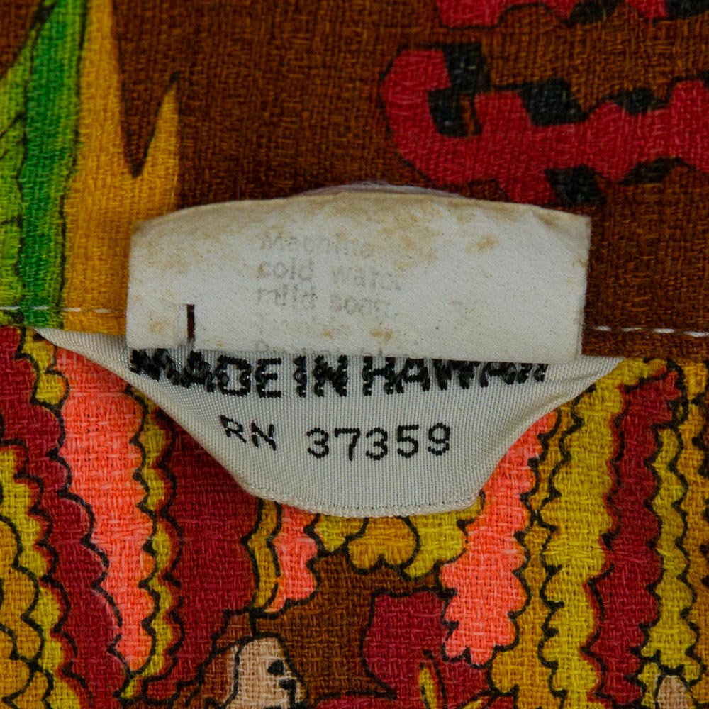 70's Made in Hawaii  Hawaiian shirt ֥饦/ۥ磻ȥͥ