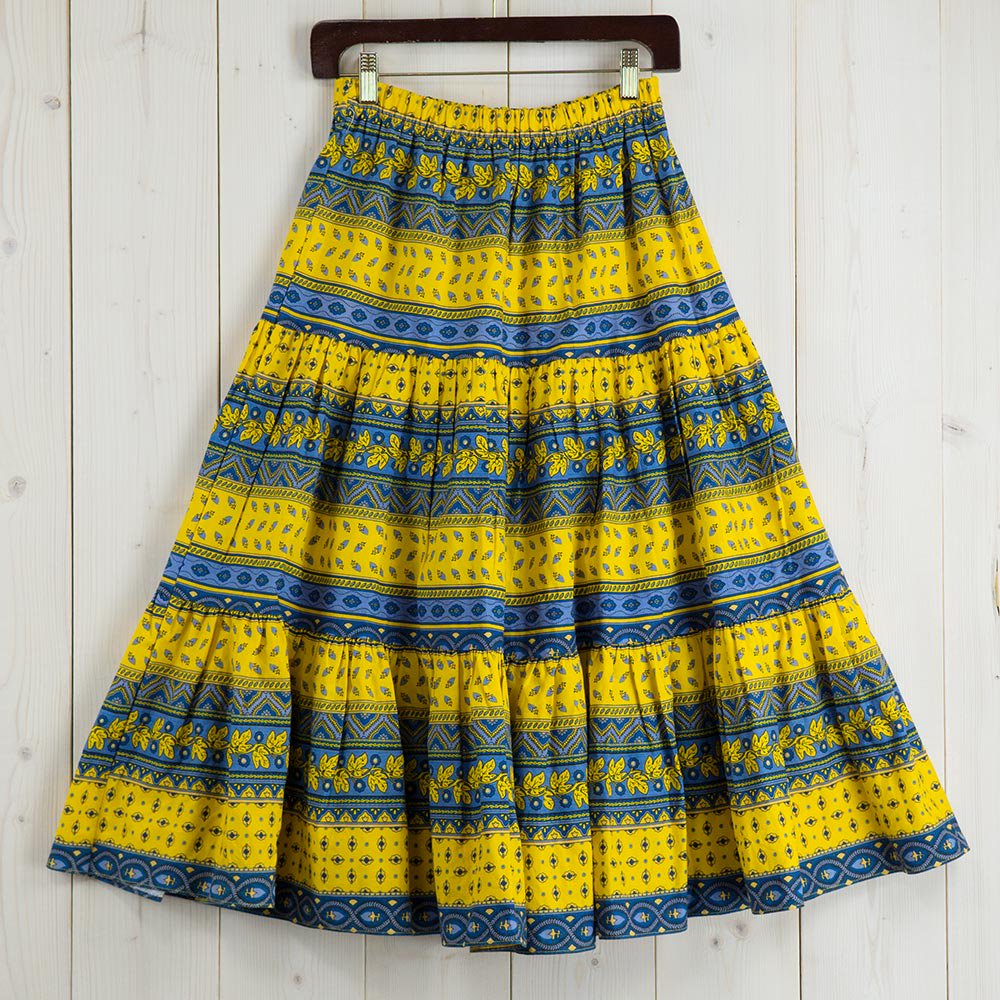 Made in France Provence Skirt プロバンススカート イエロー - 古着の 