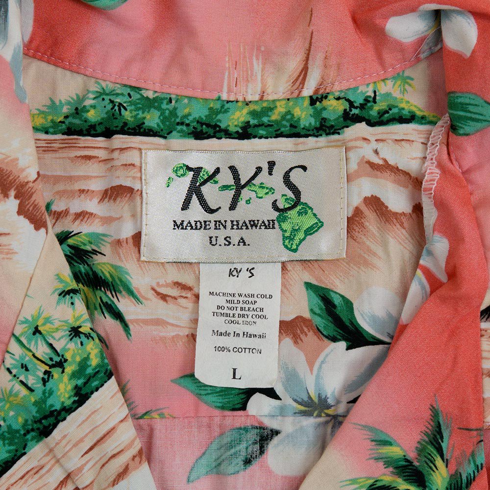 <img class='new_mark_img1' src='https://img.shop-pro.jp/img/new/icons14.gif' style='border:none;display:inline;margin:0px;padding:0px;width:auto;' />KY'S  Made in Hawaii  Hawaiian shirt ԥ󥯥ͥ