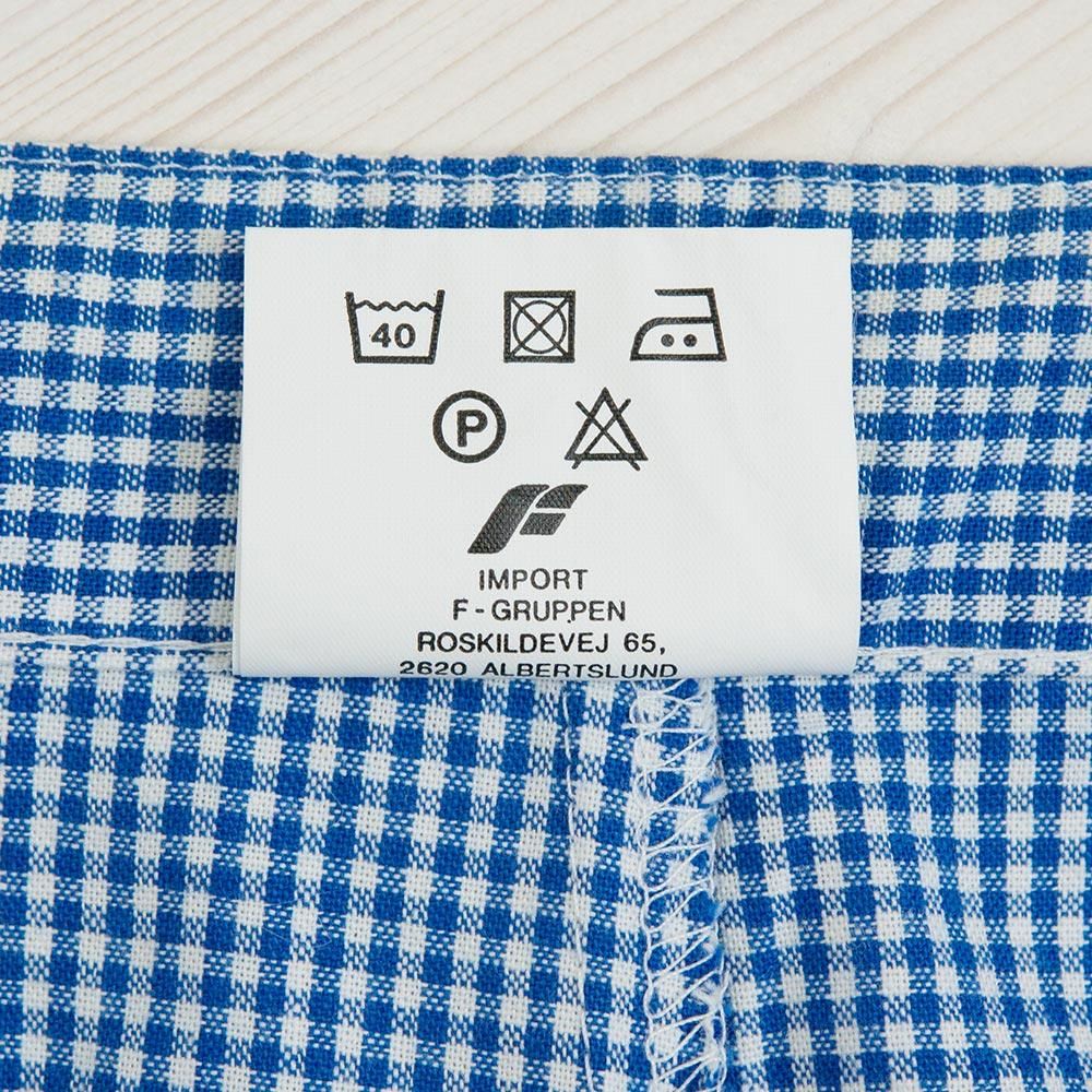 Avanti Pants ギンガムチェックパンツ ブルー×ホワイト - 古着屋
