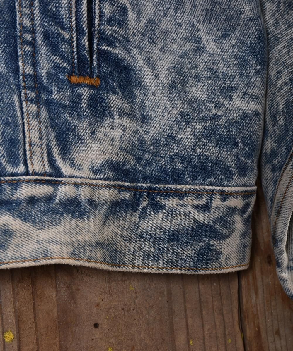 Ms249 アシッド　リーバイス　ケミカル　水色　USA 70507-0208 Levi's”デニムジャケット70507・ケミカルウォッシュ | USA製
