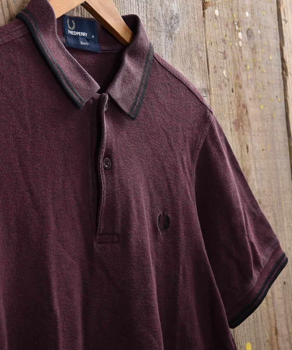 FRED PERRY”ポロシャツ｜ワインレッド｜Mサイズ - 古着屋