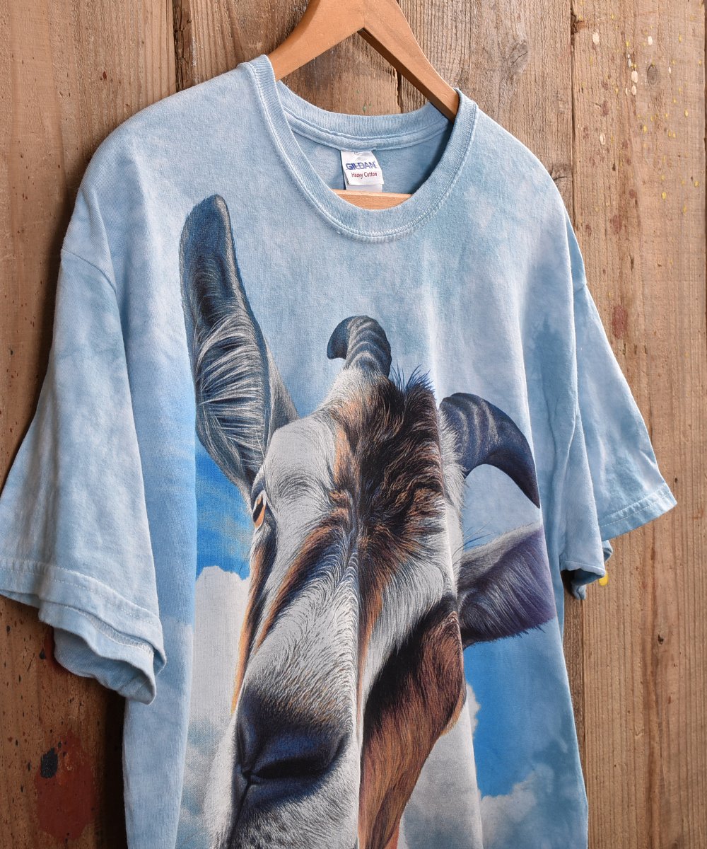 TieDye Goat Print T Shirt  ỳӥץTĥͥ