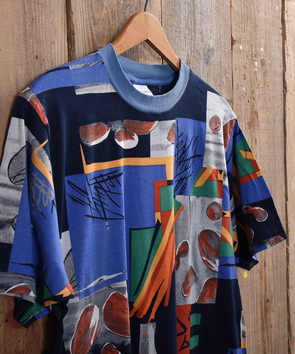 Crazy pattern Print T Shirt 쥤ѥT ֥롼ϥͥ