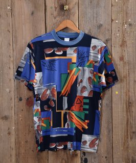 Crazy pattern Print T Shirt 쥤ѥT ֥롼 Υͥå 岰졼ץե롼 ࡼ