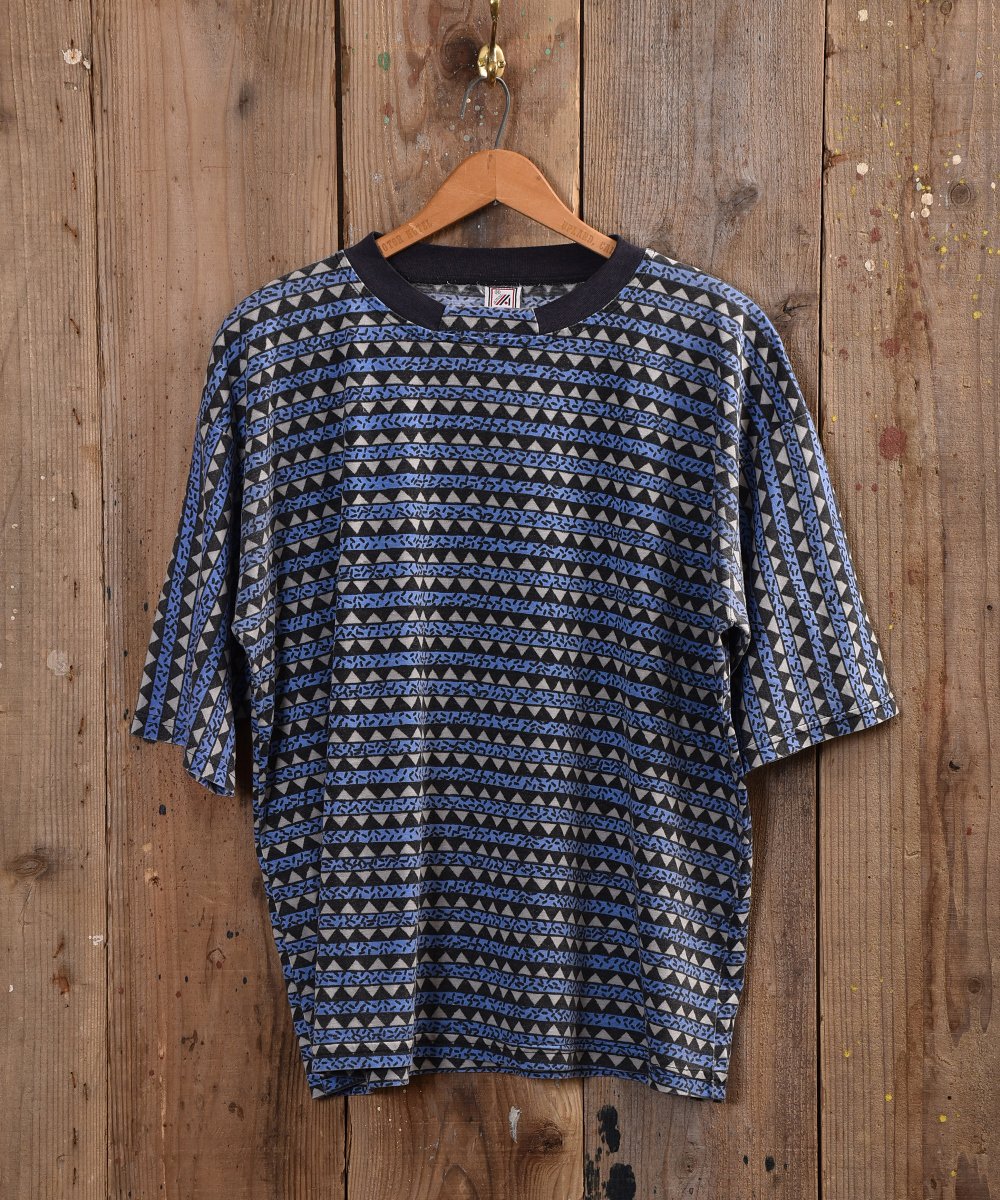  Total pattern design T Shirt ǥT ֥롼  ͥå  岰졼ץե롼 ࡼ