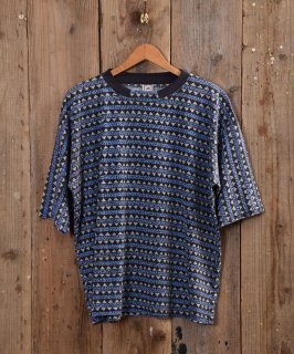 Total pattern design T Shirt ǥT ֥롼 Υͥå 岰졼ץե롼 ࡼ