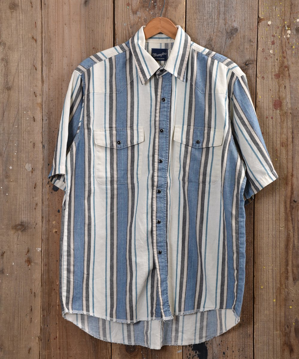  Wrangler stripe Western Shirt å󥰥顼 ȥ饤 󥷥  ͥå  岰졼ץե롼 ࡼ