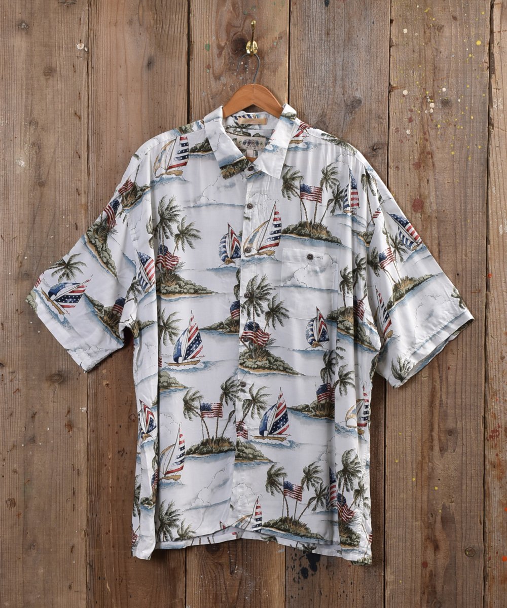  Multi pattern short sleeve rayon Shirt Ⱦµ졼󥷥  ӥå  ͥå  岰졼ץե롼 ࡼ