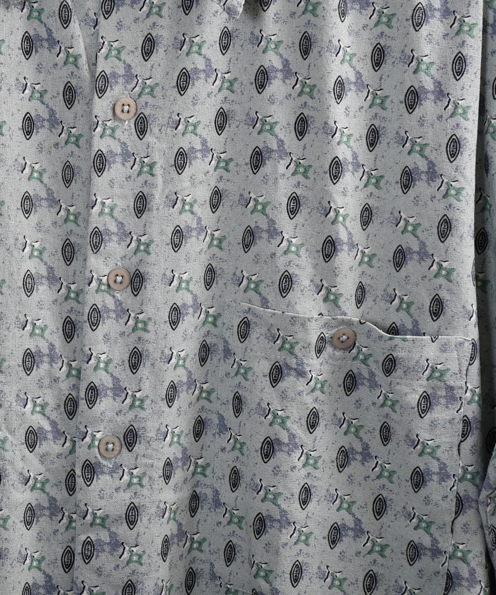 Small mark pattern silk Shirt  륯ĥͥ