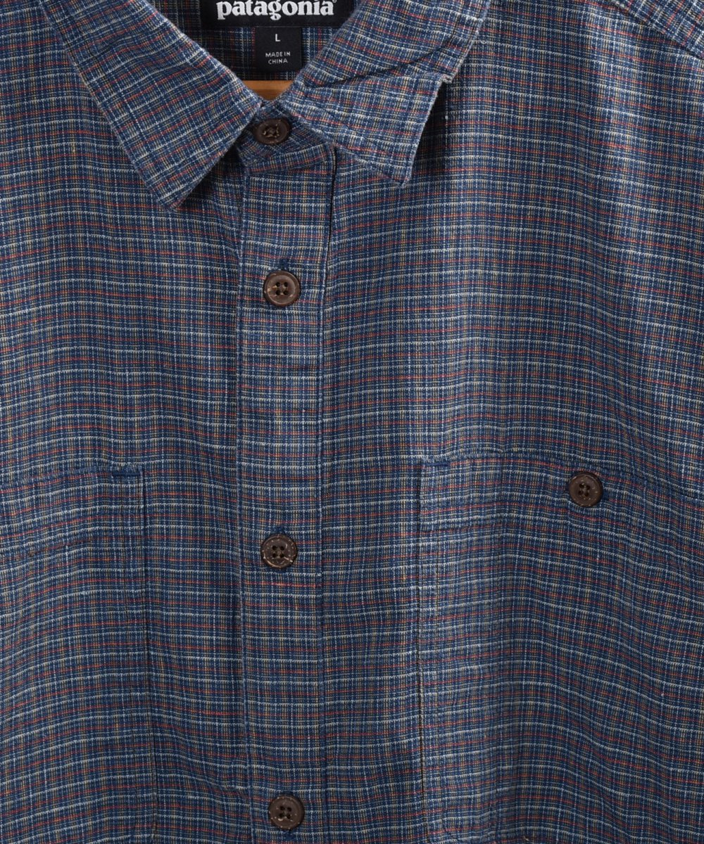 Patagonia checked pattern hemp blended Shirt åѥ˥ å إ׺ͥ