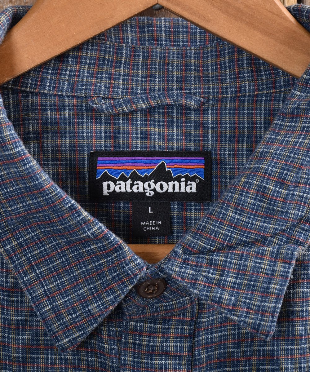 Patagonia” checked pattern hemp blended Shirt ｜パタゴニア チェックシャツ ヘンプ混 -  古着のネット通販サイト 古着屋グレープフルーツムーン(Grapefruitmoon)Onlineshop ヴィンテージアイテム・レトロファッション