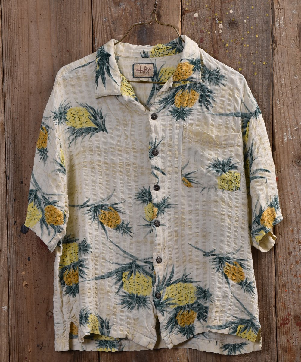  Hawaiian Shirt pineapple pattern| ϥ磻󥷥 ѥʥåץ  ͥå  岰졼ץե롼 ࡼ