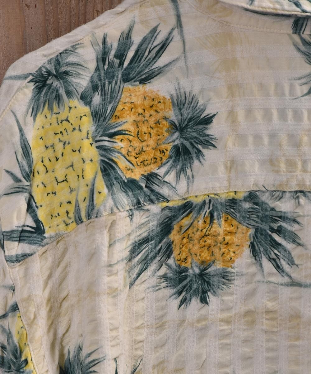 Hawaiian Shirt Pineapple Pattern ハワイアンシャツ パイナップル柄 古着のネット通販サイト 古着屋グレープフルーツムーン Grapefruitmoon Onlineshop ヴィンテージアイテム レトロファッション Hawaiian Shirt Pineapple Pattern ハワイアンシャツ パイナップル柄 古着のネット通販サイト 古着屋グレープフルーツムーン Grapefruitmoon Onlineshop ヴィンテージアイテム レトロファッション