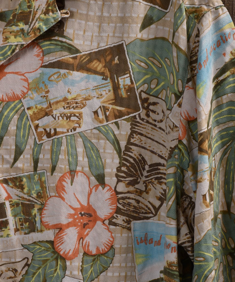 Travel Photo print Silk Hawaiian Shirt  | ιԼ̿륯ץȥϥ磻󥷥ĥͥ