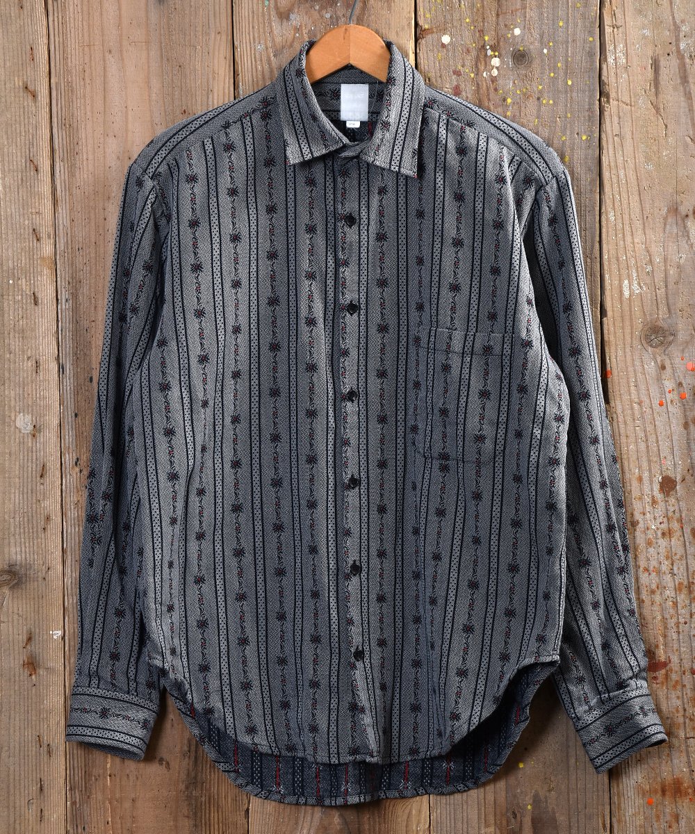  Good fabric Embroidery Stripe Shirt åȥ饤׻ɽ 졼  ͥå  岰졼ץե롼 ࡼ