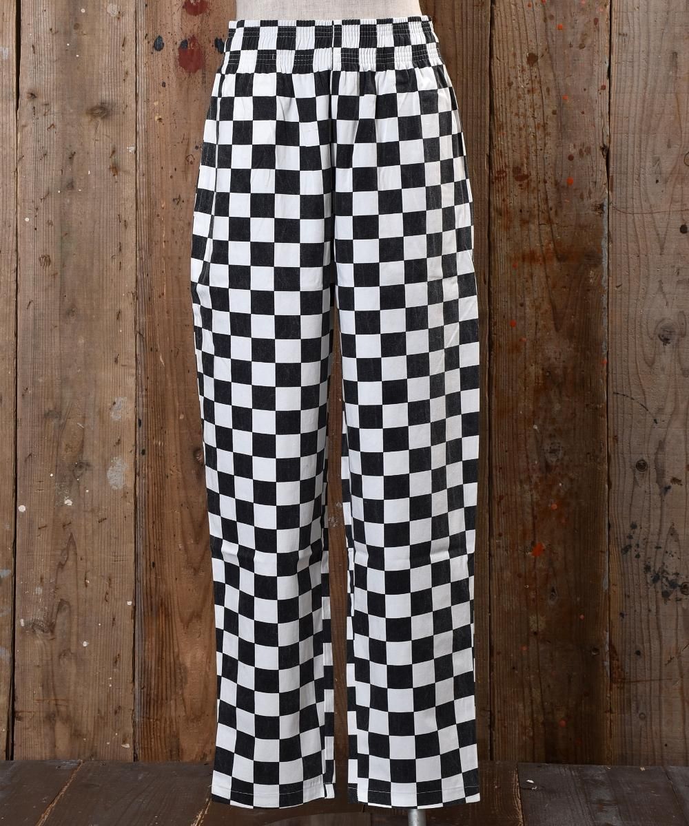 Checker Flag Pattern Easy Pants チェッカーフラッグ柄イージーパンツ 古着のネット通販サイト 古着屋グレープフルーツムーン Grapefruitmoon Onlineshop ヴィンテージアイテム レトロファッション