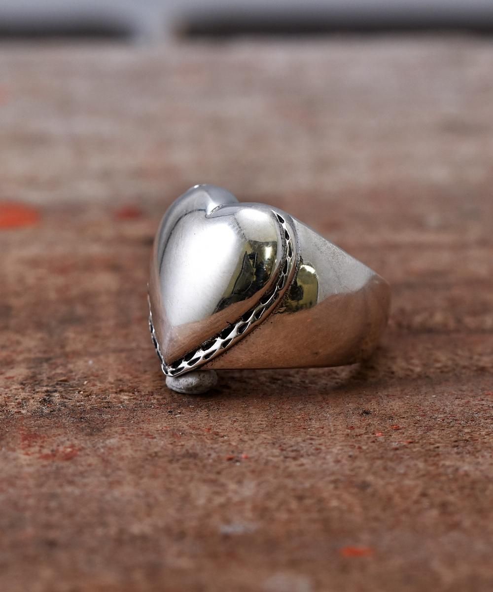 Silver Ring Heart Mirror Surface 鏡面ハートモチーフ シルバーリング 古着のネット通販サイト 古着屋グレープフルーツムーン Grapefruitmoon Onlineshop ヴィンテージアイテム レトロファッション