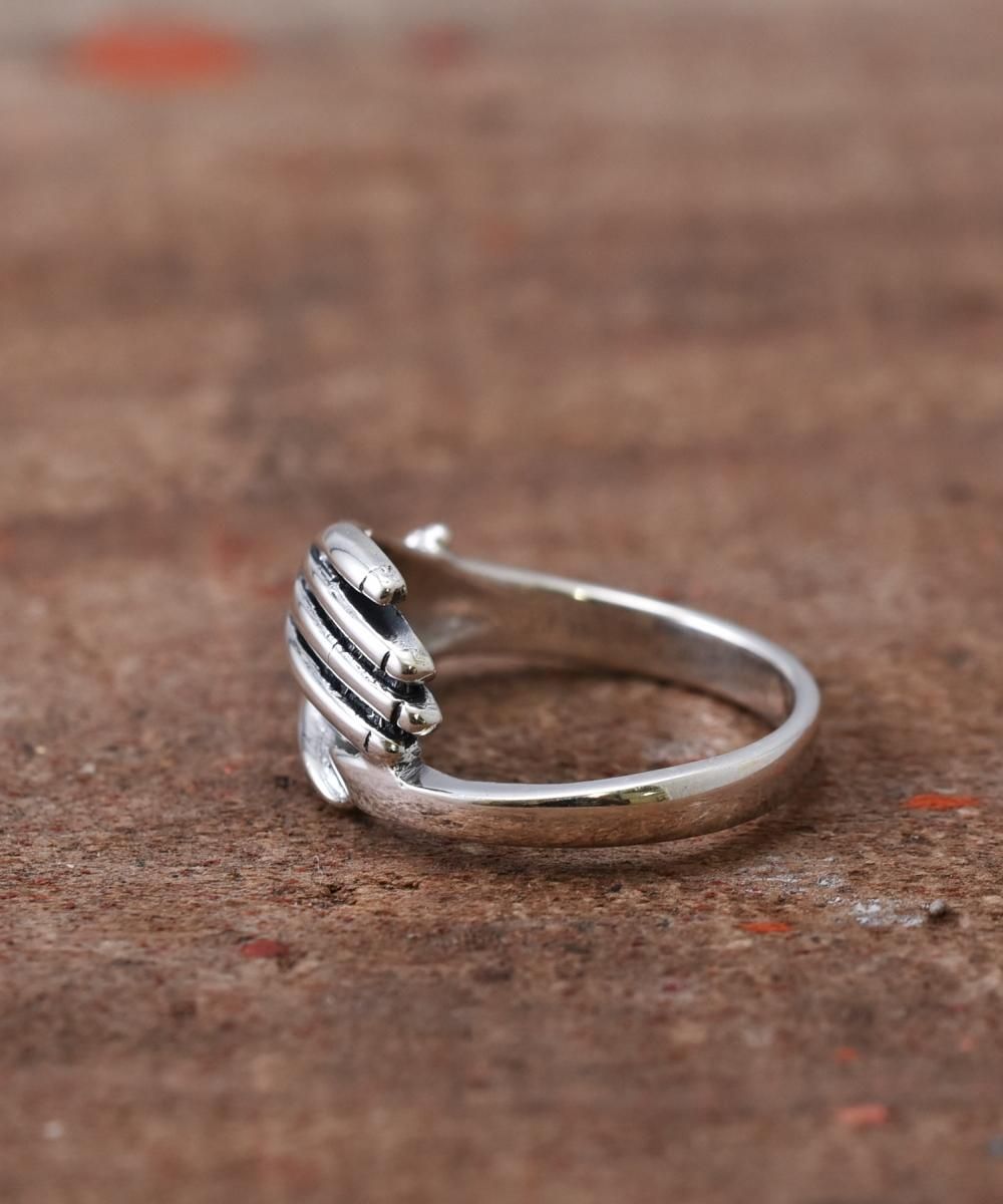 ハンド　手　モチーフ　シルバー　リング　ヴィンテージ　アンティーク ハンドモチーフ シルバーリング - 古着屋グレープフルーツ