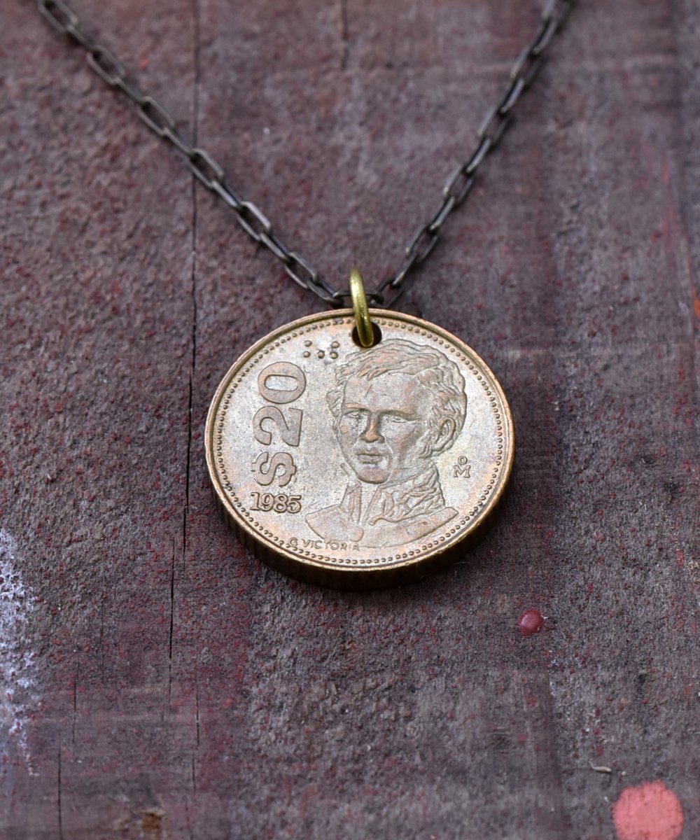 World Coin Necklace｜海外コインネックレス メキシコ 20peso - 古着の