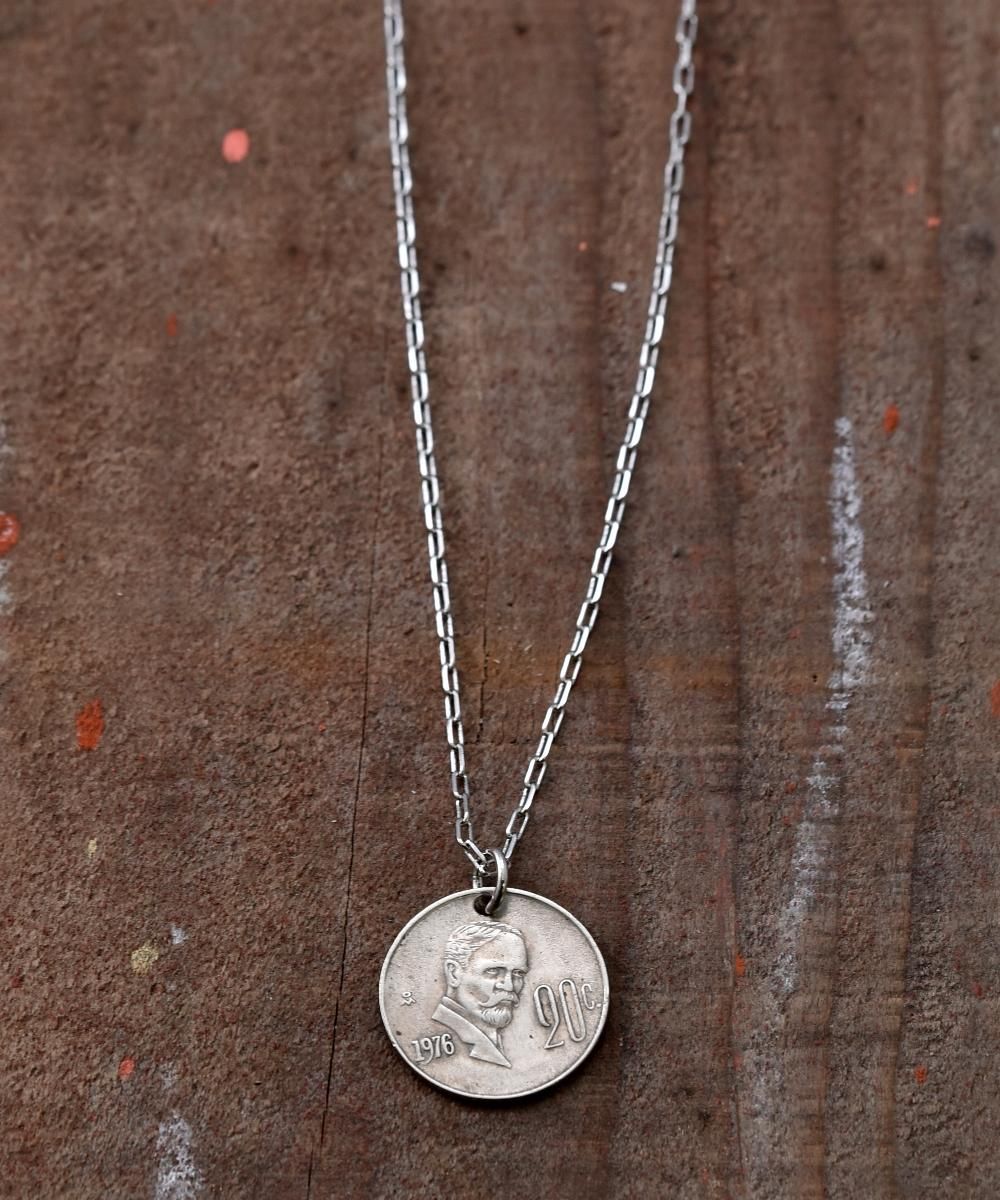World Coin Necklace｜海外コインネックレス メキシコ 20peso シルバー