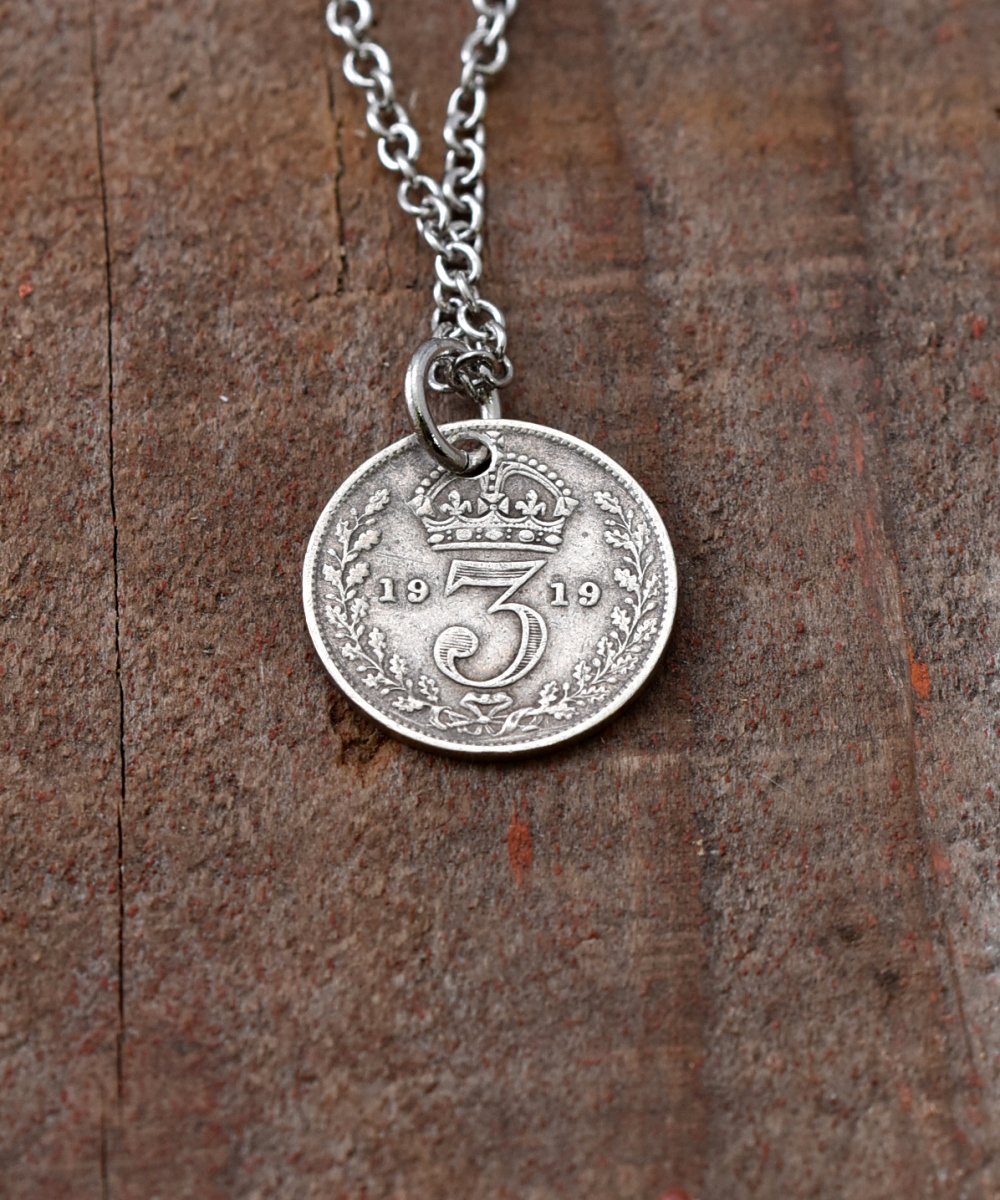 World Coin Necklace｜海外コインネックレス イギリス シルバー - 古着