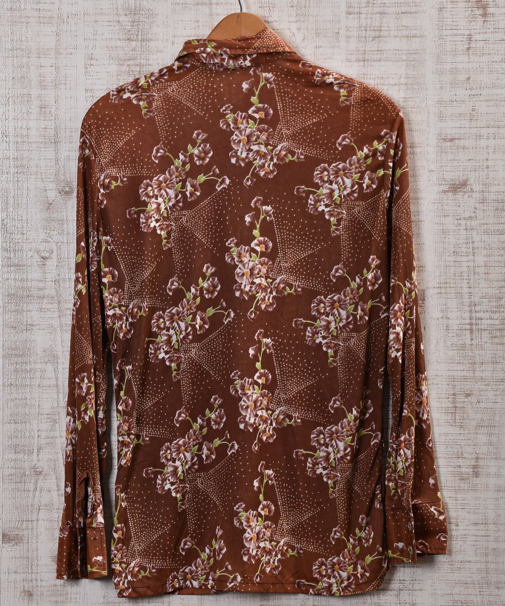70's ”Sears” USA Nylon Shirt｜ 「シアーズ」総柄ナイロンシャツ 70 