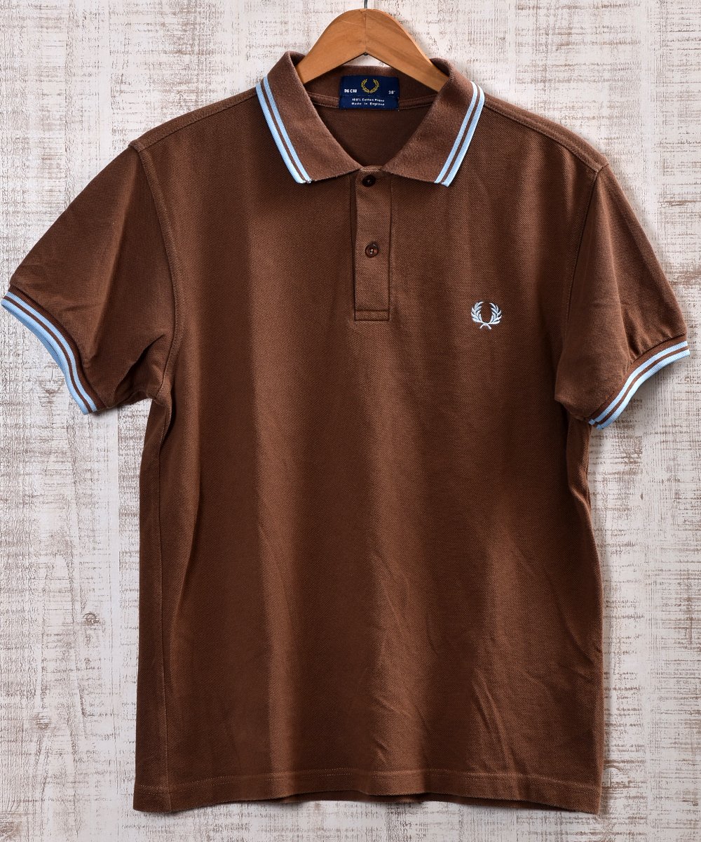 Made in England "FRED PERRY" Polo Shirt ｜イングランド製 フレッドペリー ポロシャツ ブラウン系 - 古着のネット通販サイト  古着屋グレープフルーツ ムーン(Grapefruitmoon)Onlineshop ヴィンテージアイテム・レトロファッション