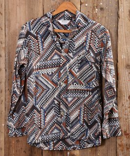 古着70~80's [Hampton」総柄パジャマシャツ 古着のネット通販 古着屋グレープフルーツムーン