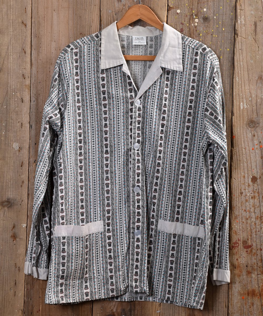  EURO ethnic pattern Pajamas Shirt ̱²桼ѥޥ  ͥå  岰졼ץե롼 ࡼ