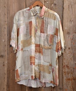 Artistic multi pattern Shirt åƥƥåȾµ ١ Υͥå 岰졼ץե롼 ࡼ