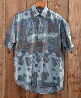Multi pattern like in See Short sleeve Shirt Ⱦµġ֥롼 Υͥå 岰졼ץե롼 ࡼ