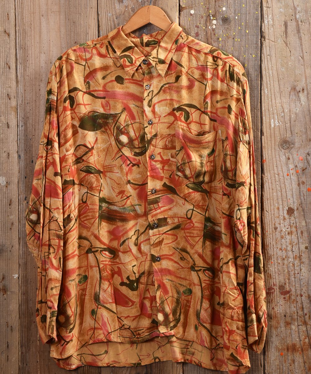  Artistic Multi pattern Shirt åƥƥåġ󥸷  ͥå  岰졼ץե롼 ࡼ