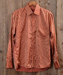 Golden color stripe pattern Shirt åǥ󥹥ȥ饤ץ Υͥå 岰졼ץե롼 ࡼ