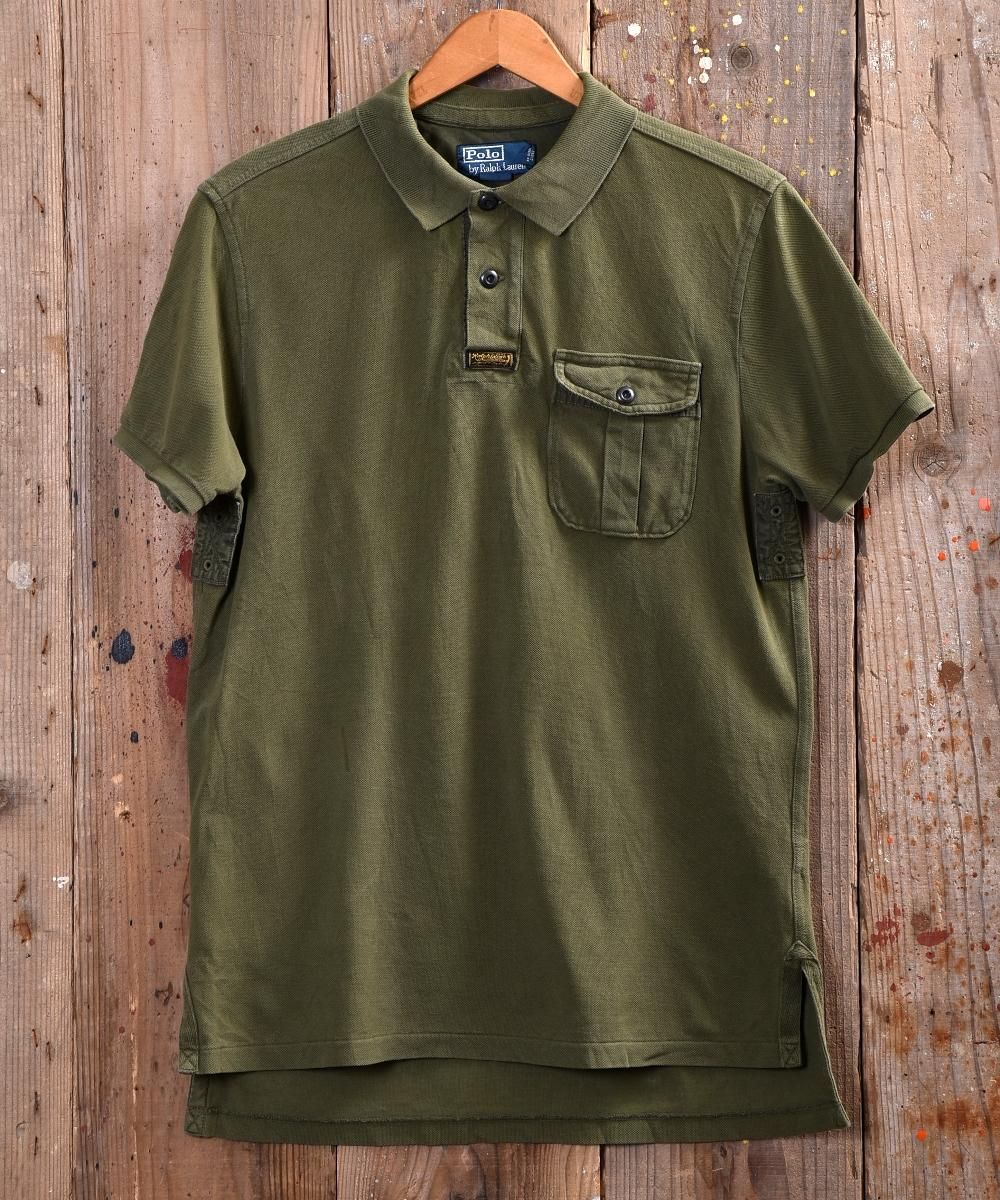 Polo Ralph Lauren Design Polo Shirt ラルフローレン デザインポロシャツ オリーブ系 古着のネット通販サイト 古着屋グレープフルーツムーン Grapefruitmoon Onlineshop ヴィンテージアイテム レトロファッション
