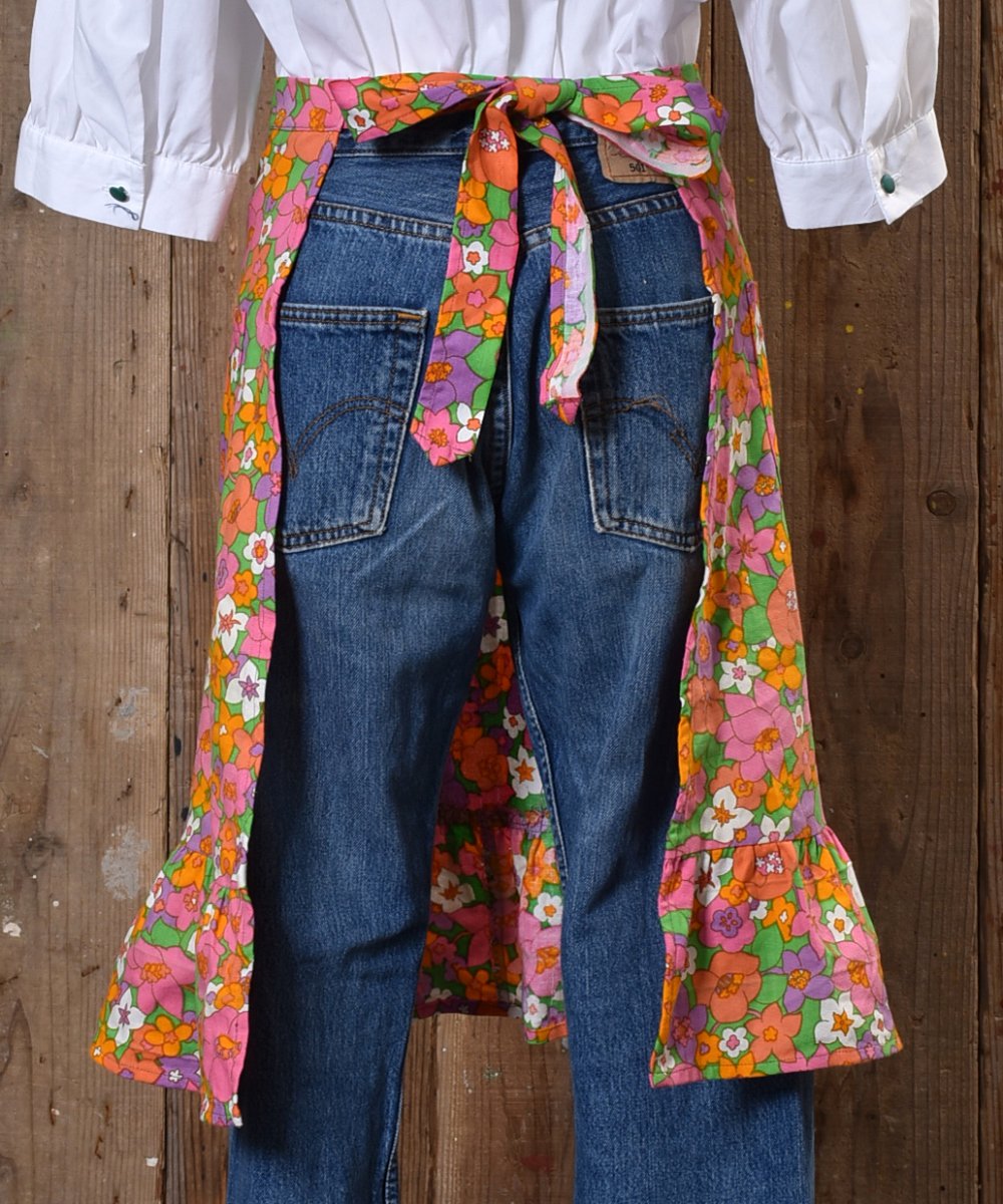 70's Flower Pattern  Apron 70ǯץ󡡥ԥ󥯷ϥͥ