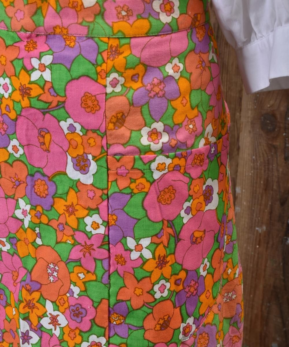 70's Flower Pattern  Apron 70ǯץ󡡥ԥ󥯷ϥͥ