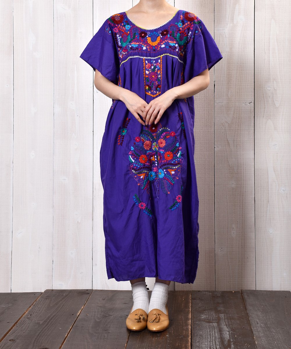 Made in Mexico Ethnic Flower pattern One Piece｜メキシコ製 ...