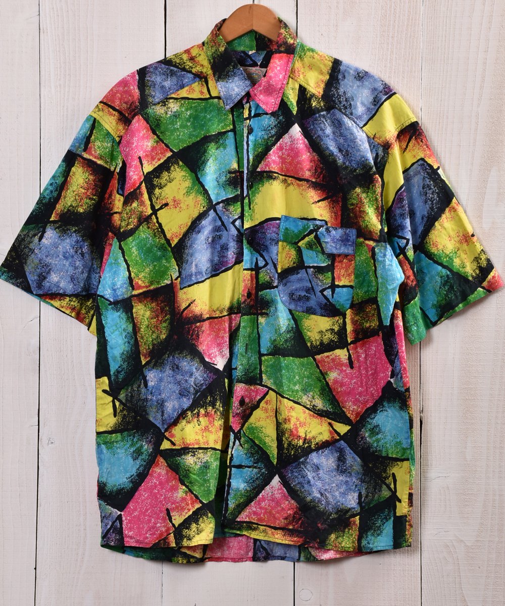  Multi Pattern Short Sleeve Shirts ͥ󥫥顼  ͥå  岰졼ץե롼 ࡼ