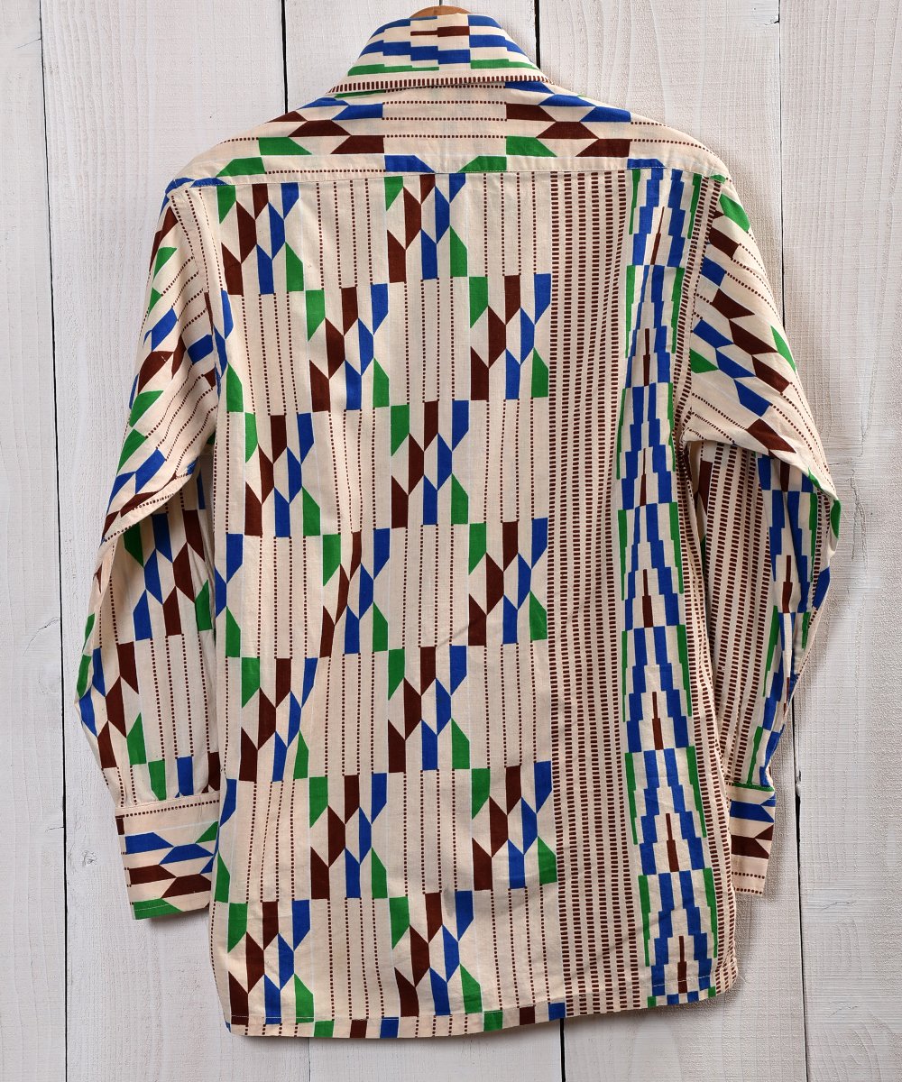 African Geometric Pattern Long Sleeve ShirtsåեꥫإѥĹµġܥ꡼ϥͥ