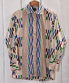 African Geometric Pattern Long Sleeve ShirtsåեꥫإѥĹµġܥ꡼ Υͥå 岰졼ץե롼 ࡼ